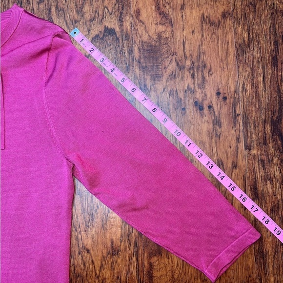 PENDLETON Silk Blend Light Sweater Top Women Sz Large P 3/4 Sleeve Career Dressy - Picture 7 of 10